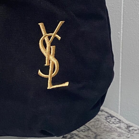 New YSL Parfums Canvas Tote in Black - Picture 2 of 6